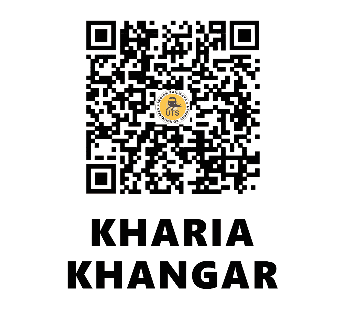 UTS QR Code for KHARIA KHANGAR - KXG - NW (RAJASTHAN)