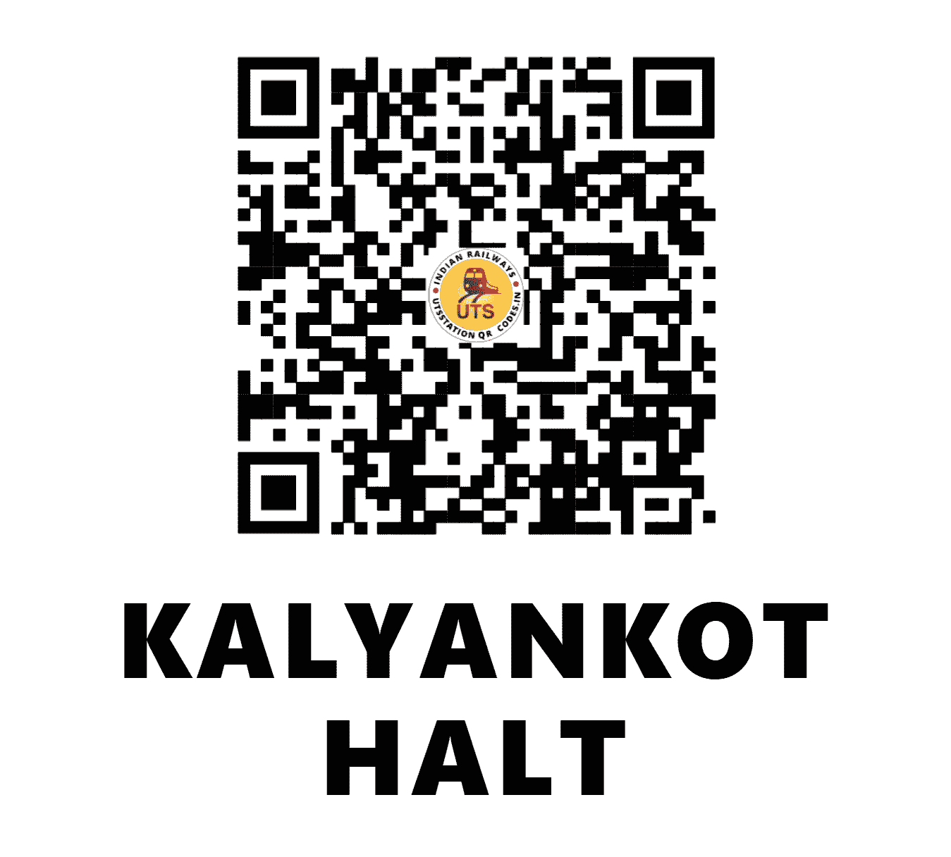 UTS QR Code for KALYANKOT HALT - KYNT - NW (RAJASTHAN)