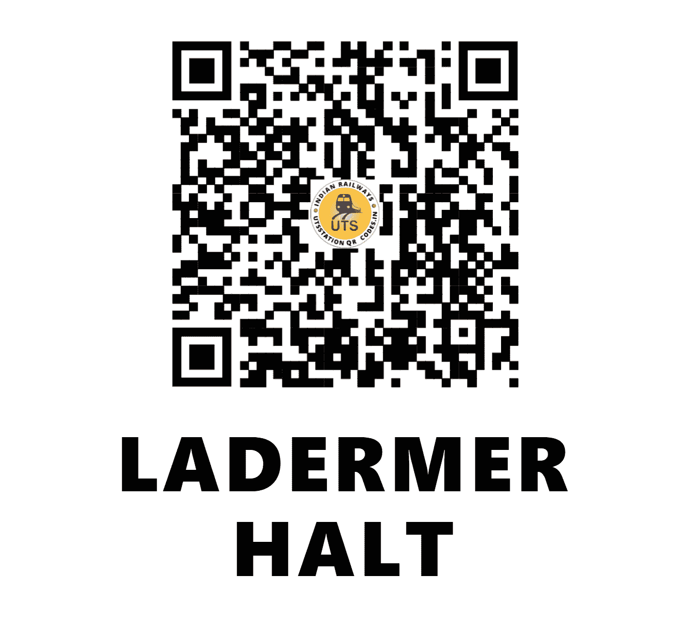 UTS QR Code for LADERMER HALT - LDM - NW (RAJASTHAN)