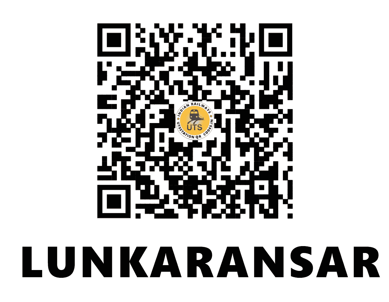 UTS QR Code for LUNKARANSAR - LKS - NW (RAJASTHAN)