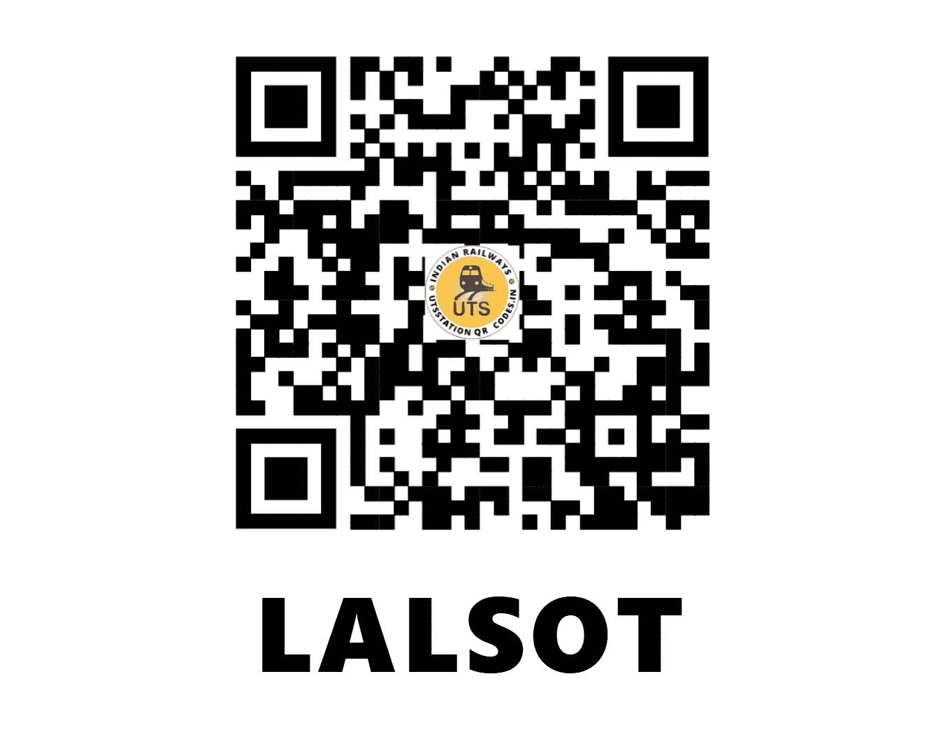 UTS QR Code for LALSOT - LLST - NW (RAJASTHAN)