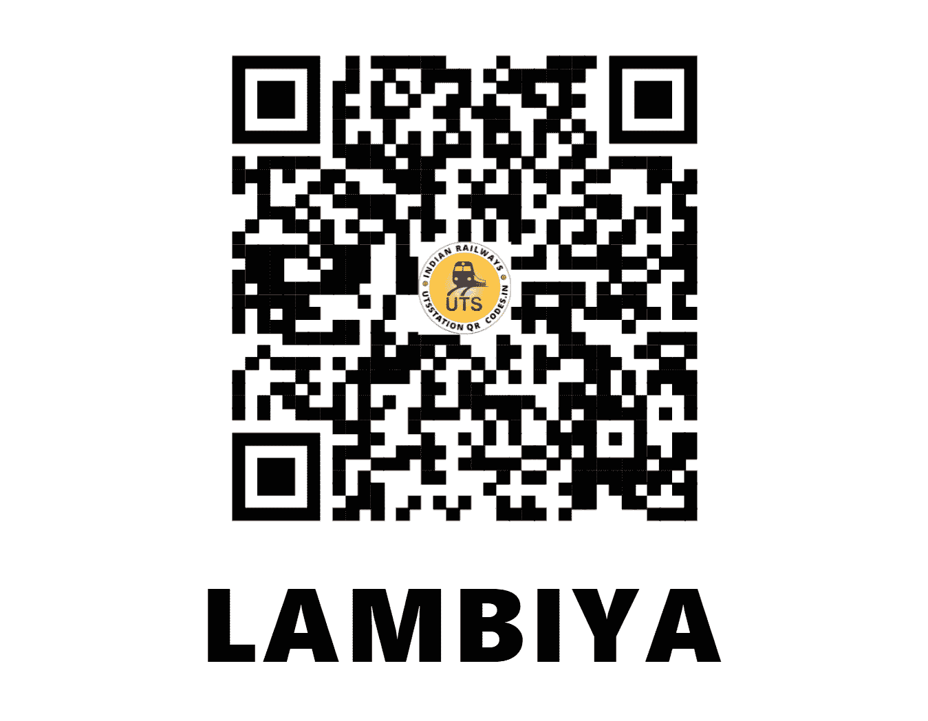 UTS QR Code for LAMBIYA - LMA - NW (RAJASTHAN)