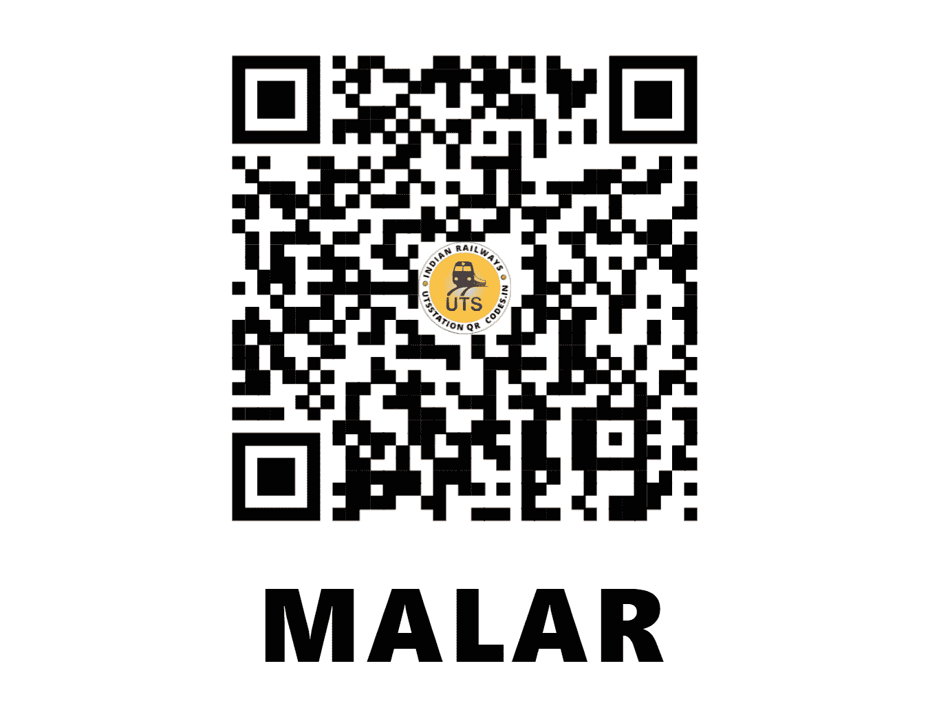 UTS QR Code for MALAR - MAAR - NW (RAJASTHAN)