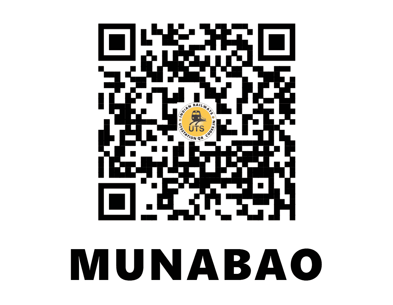 UTS QR Code for MUNABAO - MBF - NW (RAJASTHAN)