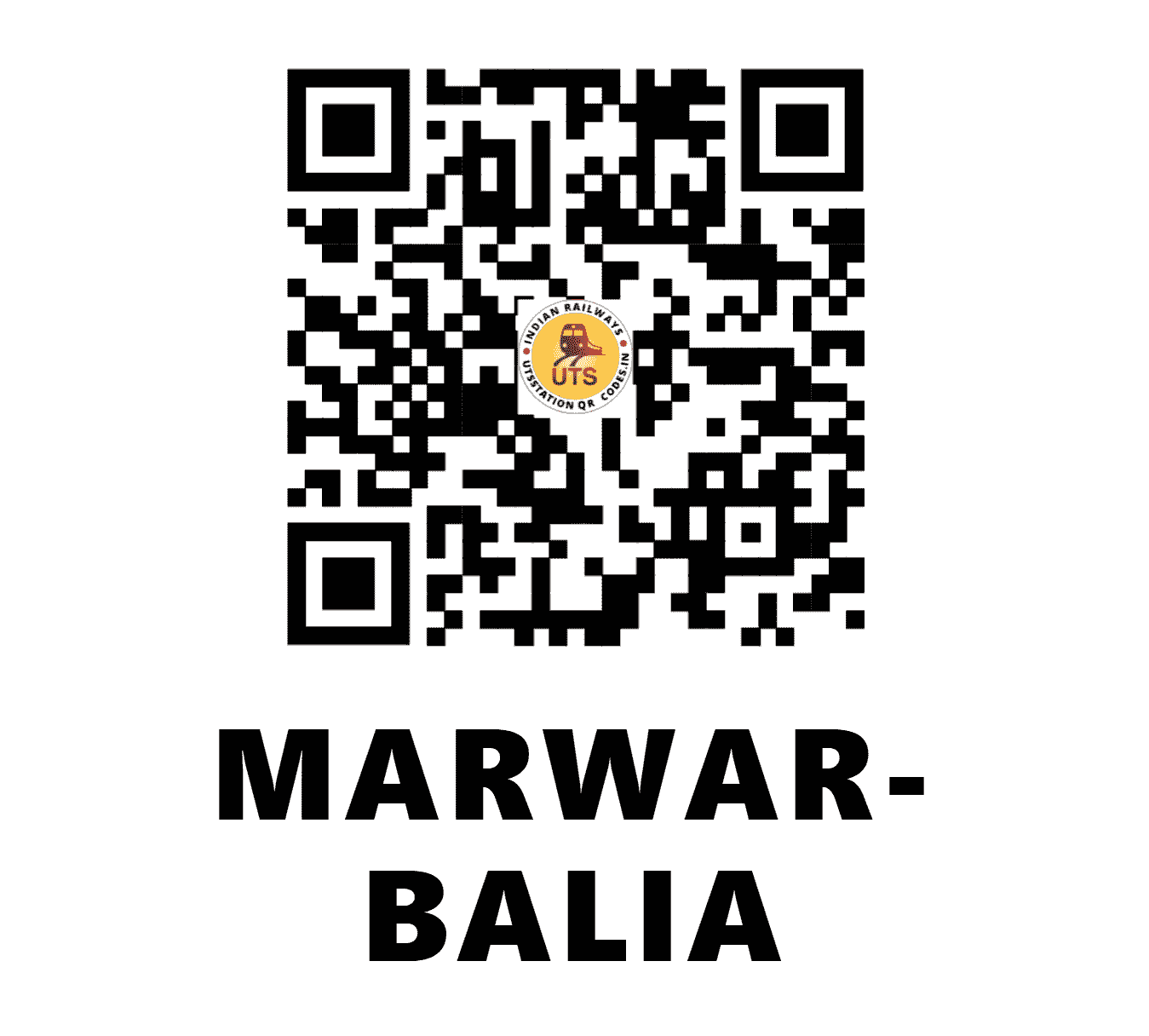 UTS QR Code for MARWAR- BALIA - MBSK - NW (RAJASTHAN)