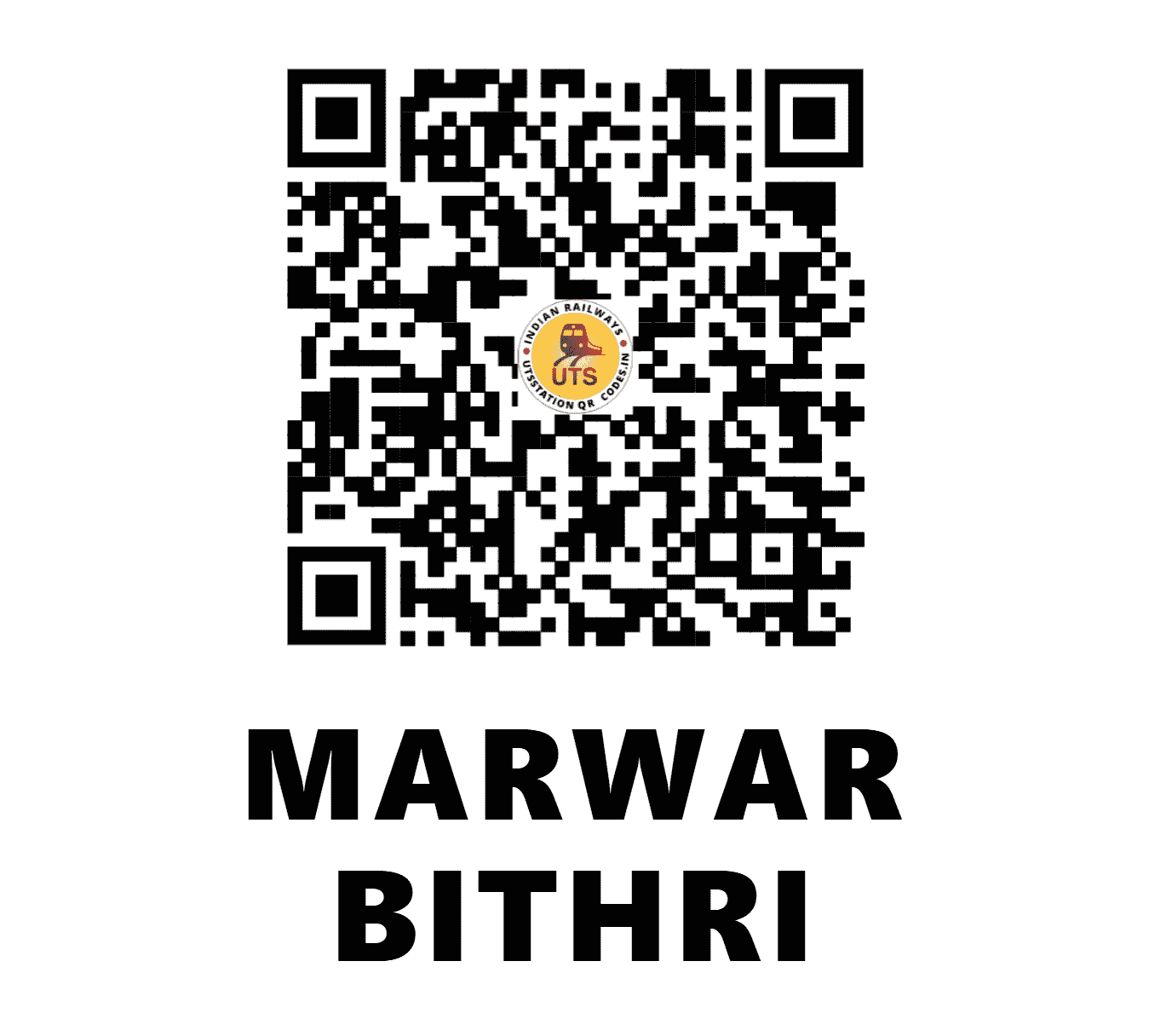 UTS QR Code for MARWAR BITHRI - MBT - NW (RAJASTHAN)