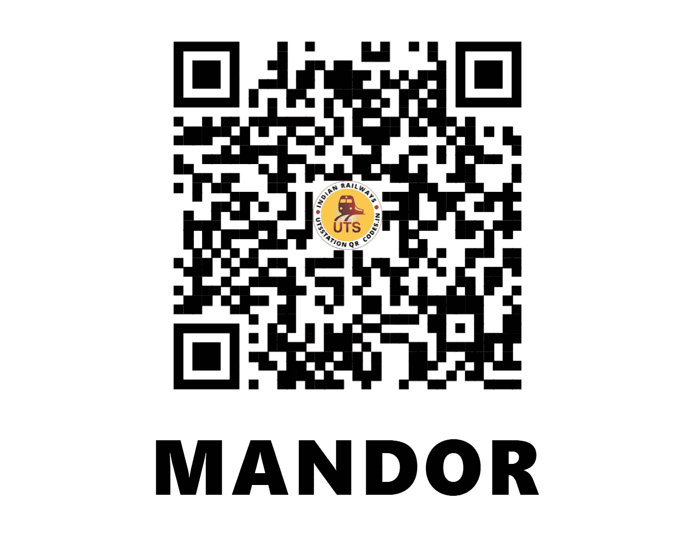 UTS QR Code for MANDOR - MDB - NW (RAJASTHAN)