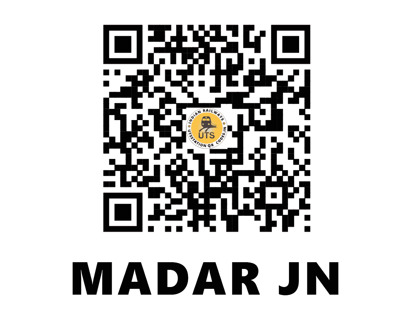UTS QR Code for MADAR JN - MDJN - NW (RAJASTHAN)