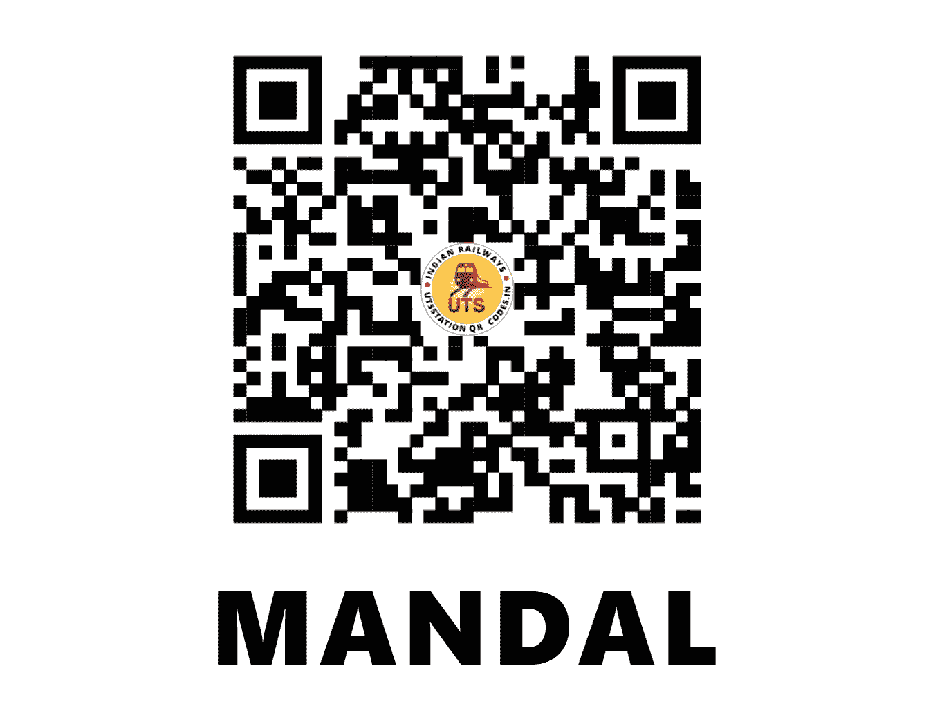UTS QR Code for MANDAL - MDL - NW (RAJASTHAN)