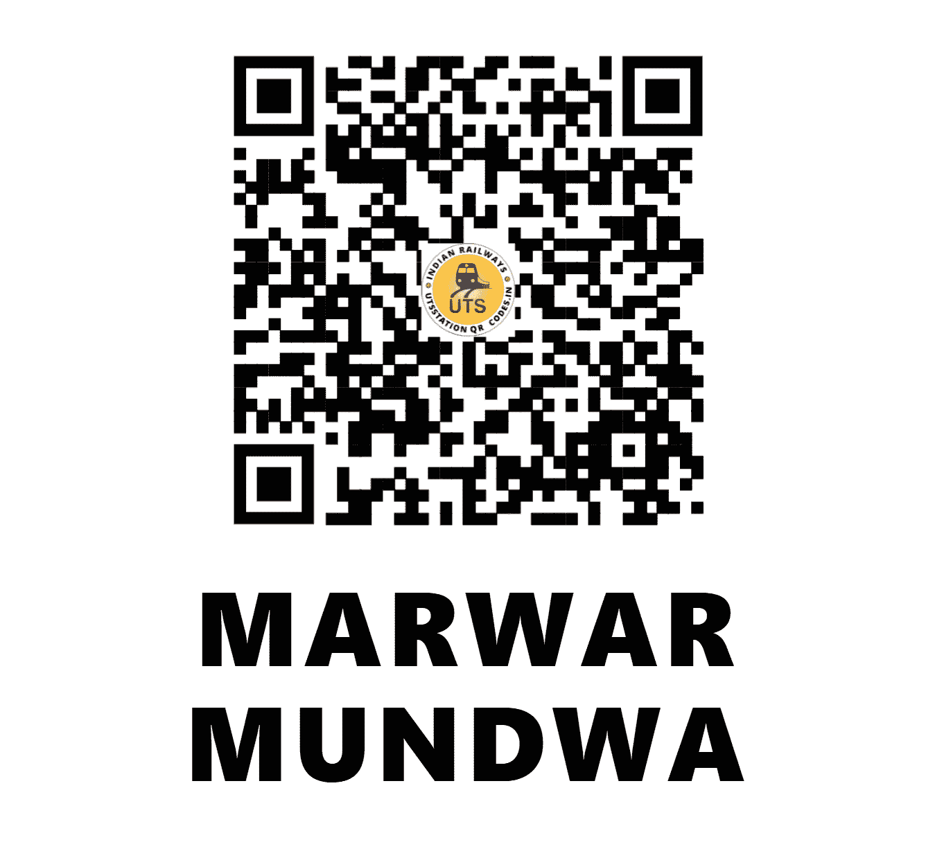 UTS QR Code for MARWAR MUNDWA - MDW - NW (RAJASTHAN)