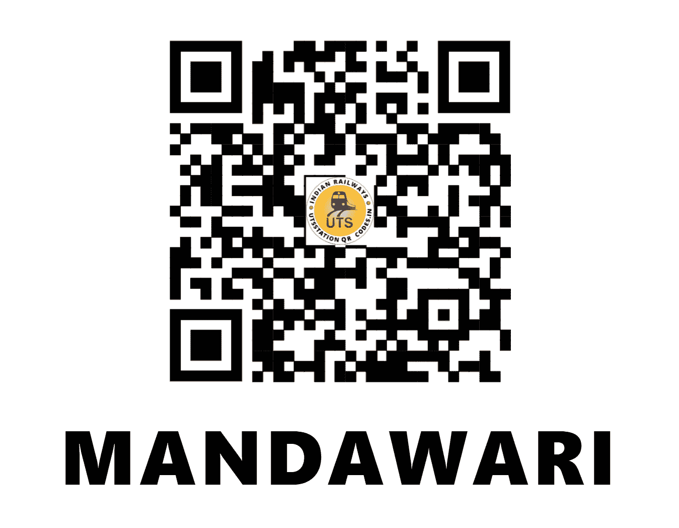 UTS QR Code for MANDAWARI - MDWI - NW (RAJASTHAN)