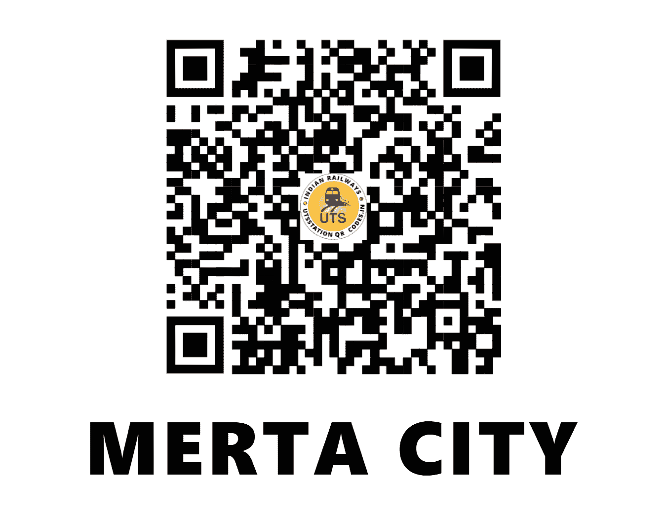 UTS QR Code for MERTA CITY - MEC - NW (RAJASTHAN)