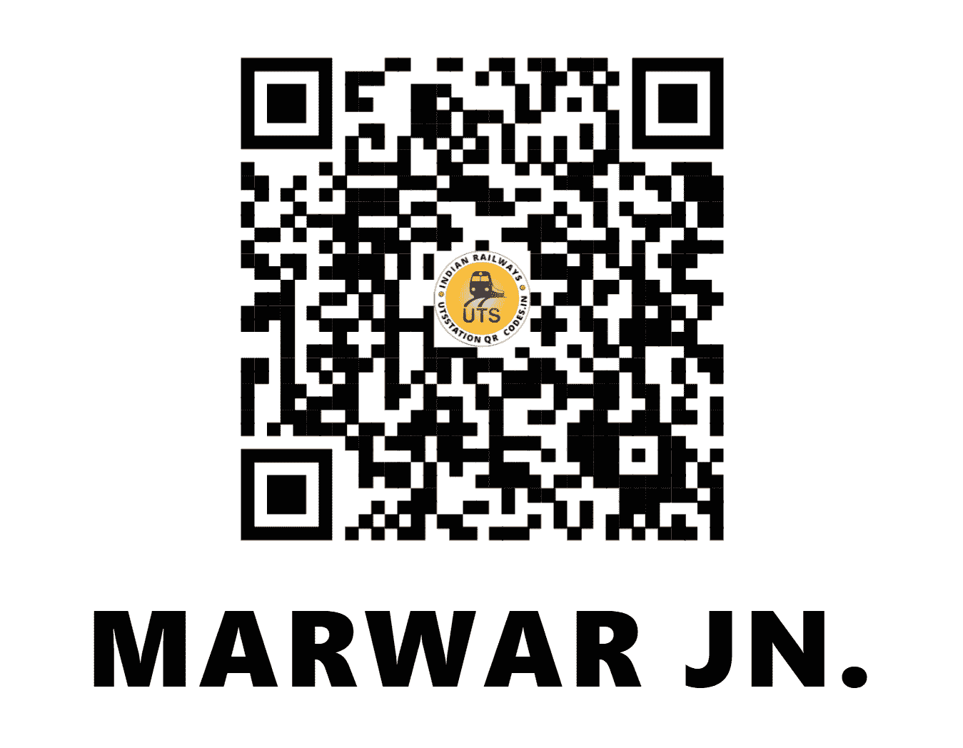 UTS QR Code for MARWAR JN. - MJ - NW (RAJASTHAN)