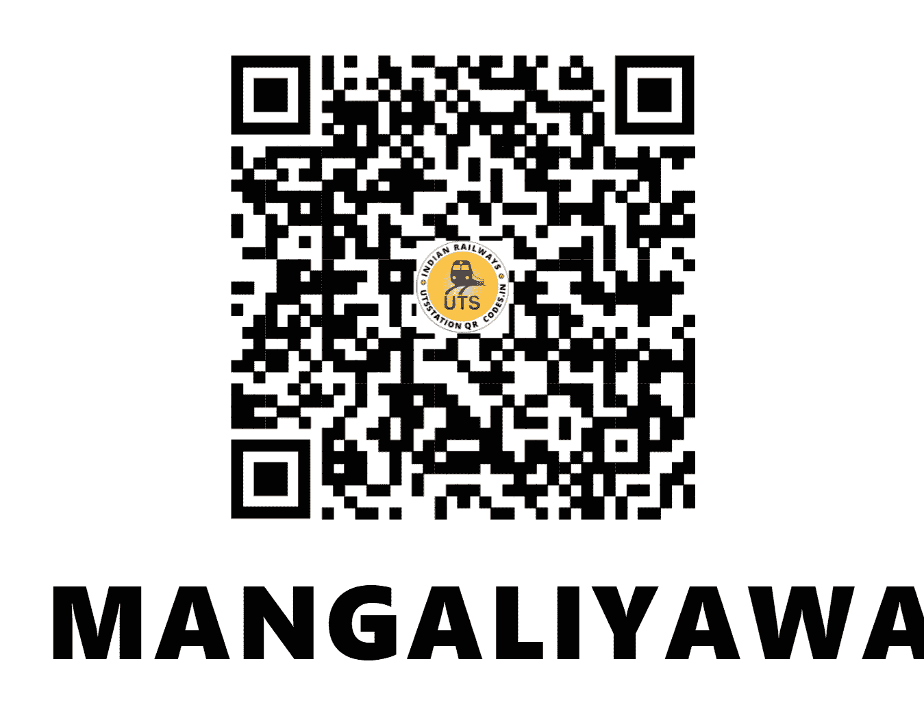 UTS QR Code for MANGALIYAWAS - MLI - NW (RAJASTHAN)