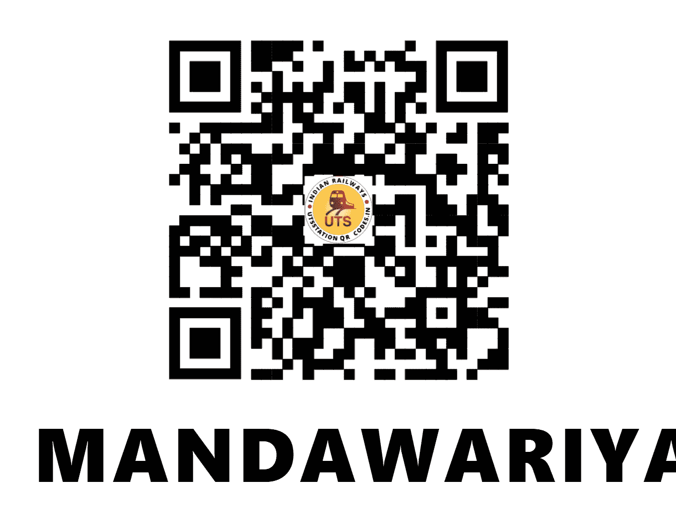UTS QR Code for MANDAWARIYA - MNDV - NW (RAJASTHAN)