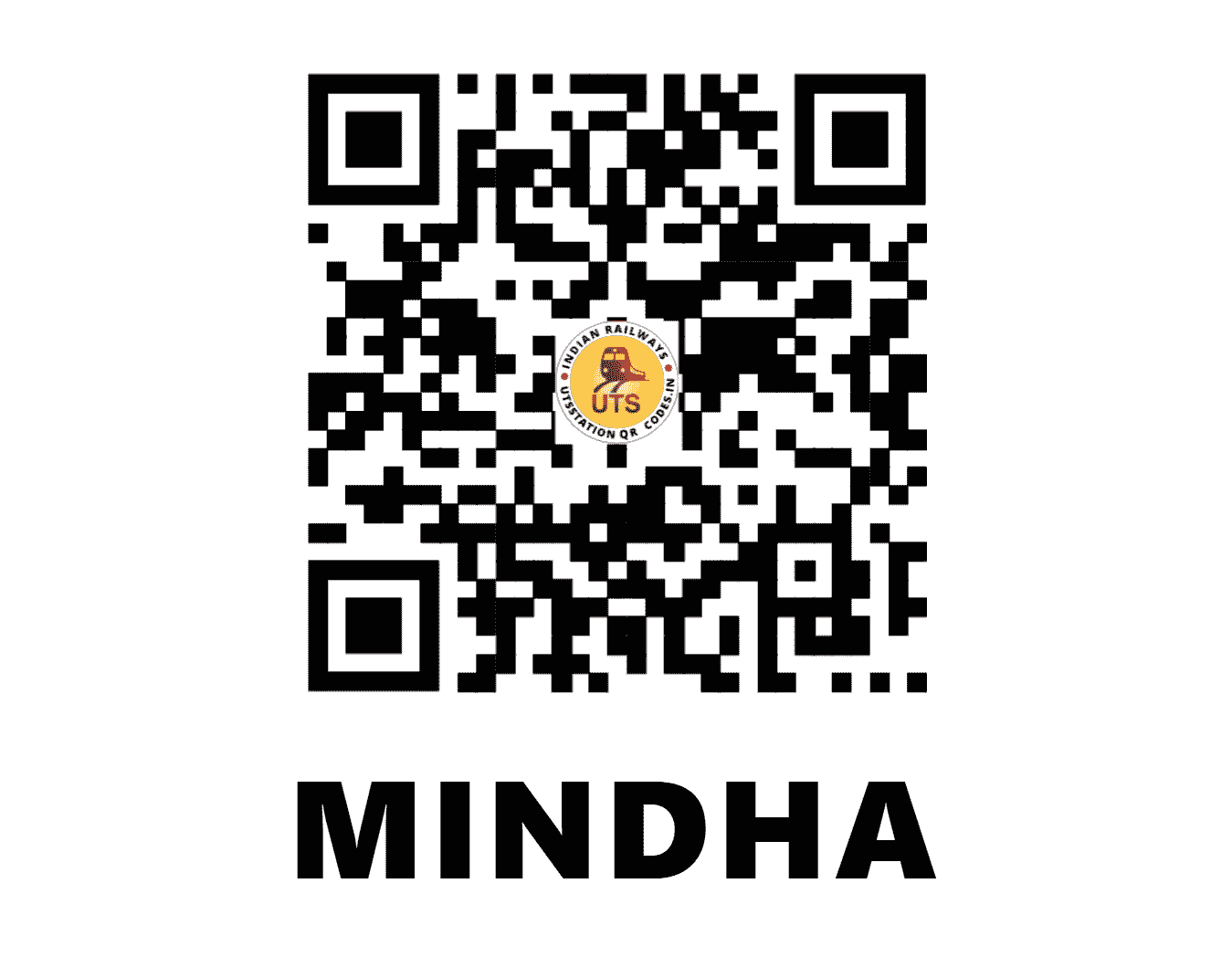 UTS QR Code for MINDHA - MNHA - NW (RAJASTHAN)