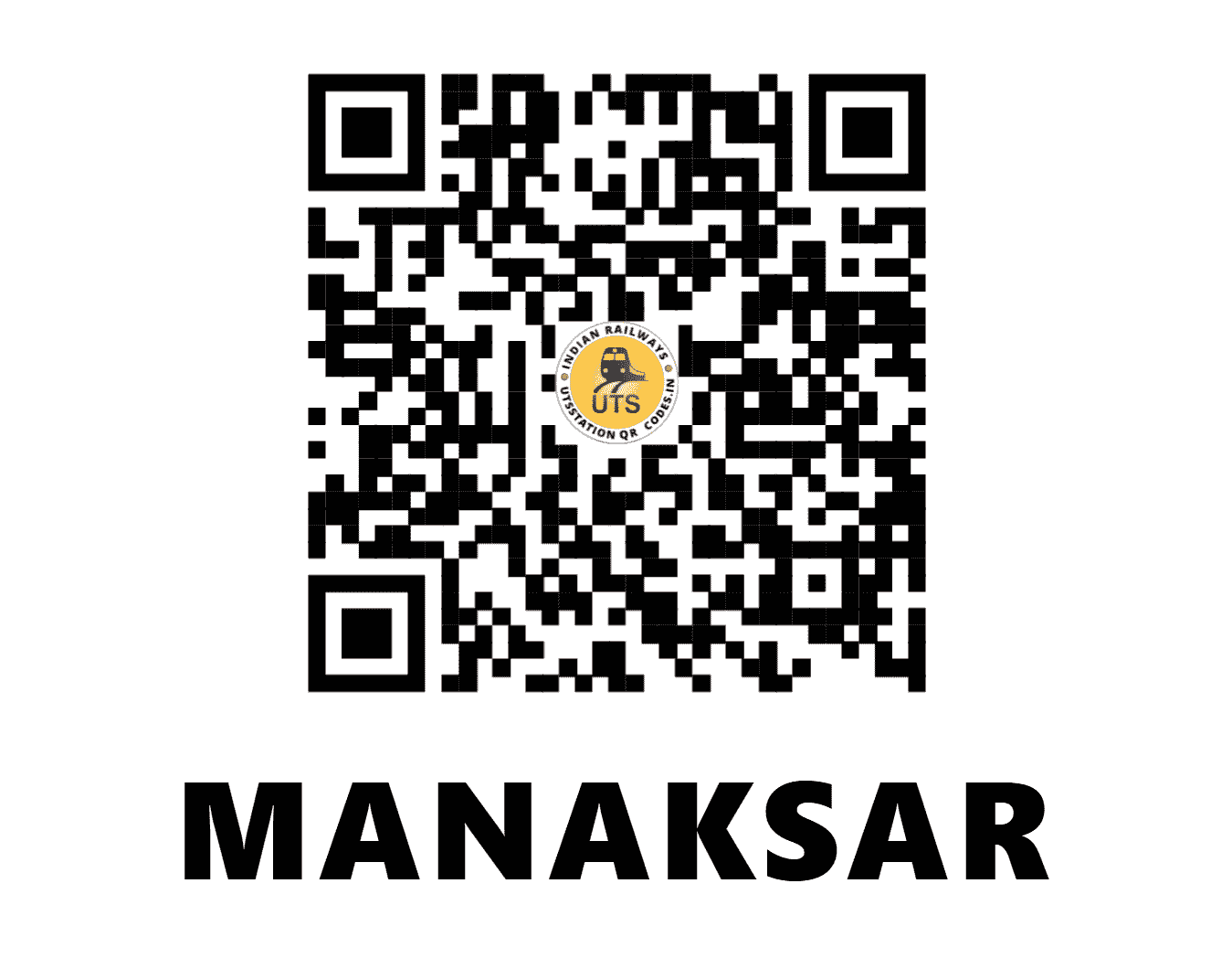 UTS QR Code for MANAKSAR - MNSR - NW (RAJASTHAN)