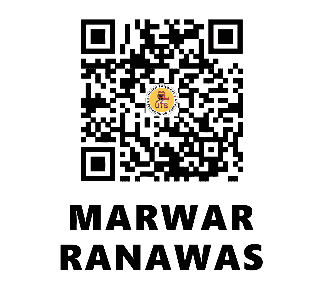 UTS QR Code for MARWAR RANAWAS - MRWS - NW (RAJASTHAN)