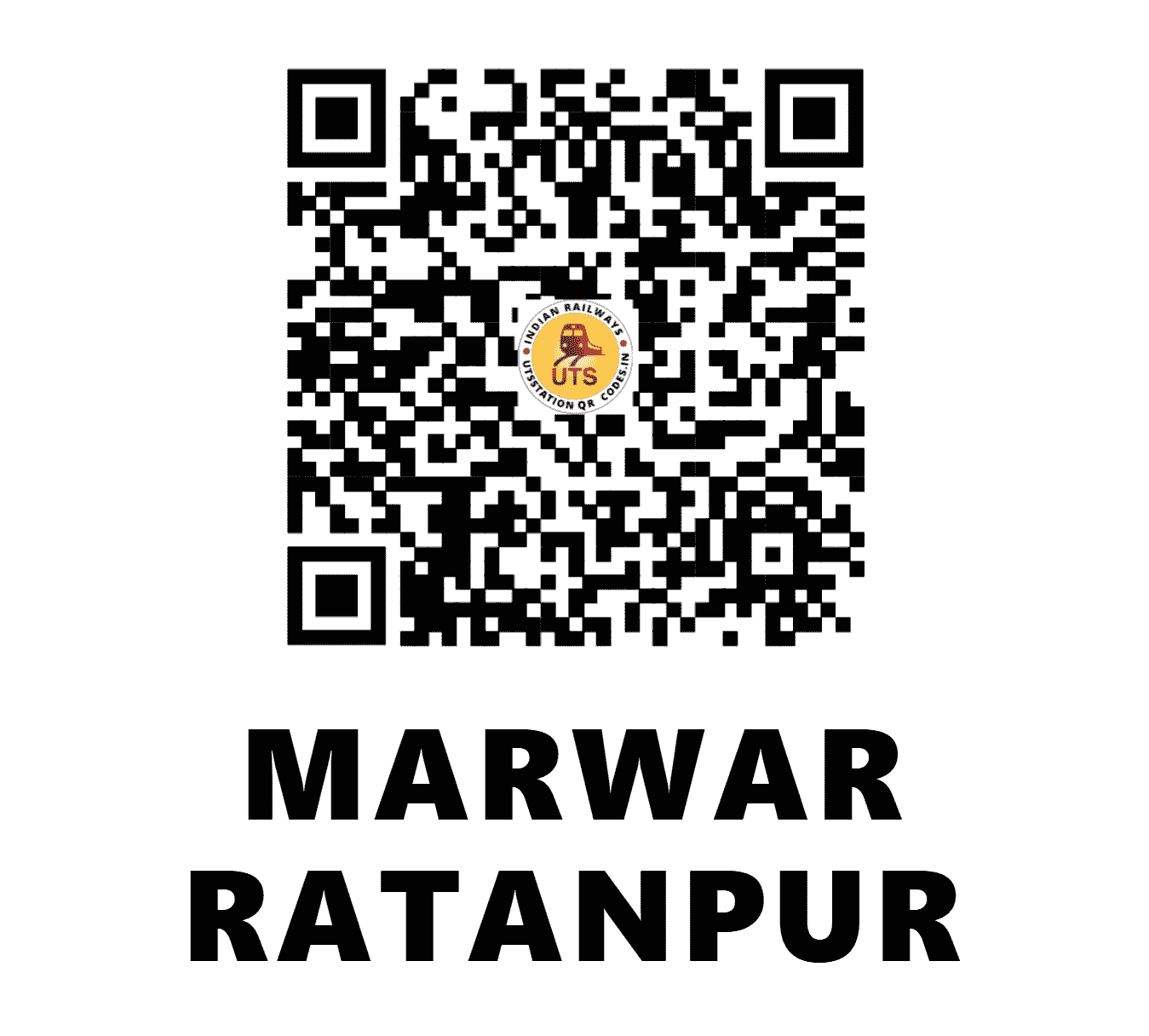 UTS QR Code for MARWAR RATANPUR - MSQ - NW (RAJASTHAN)