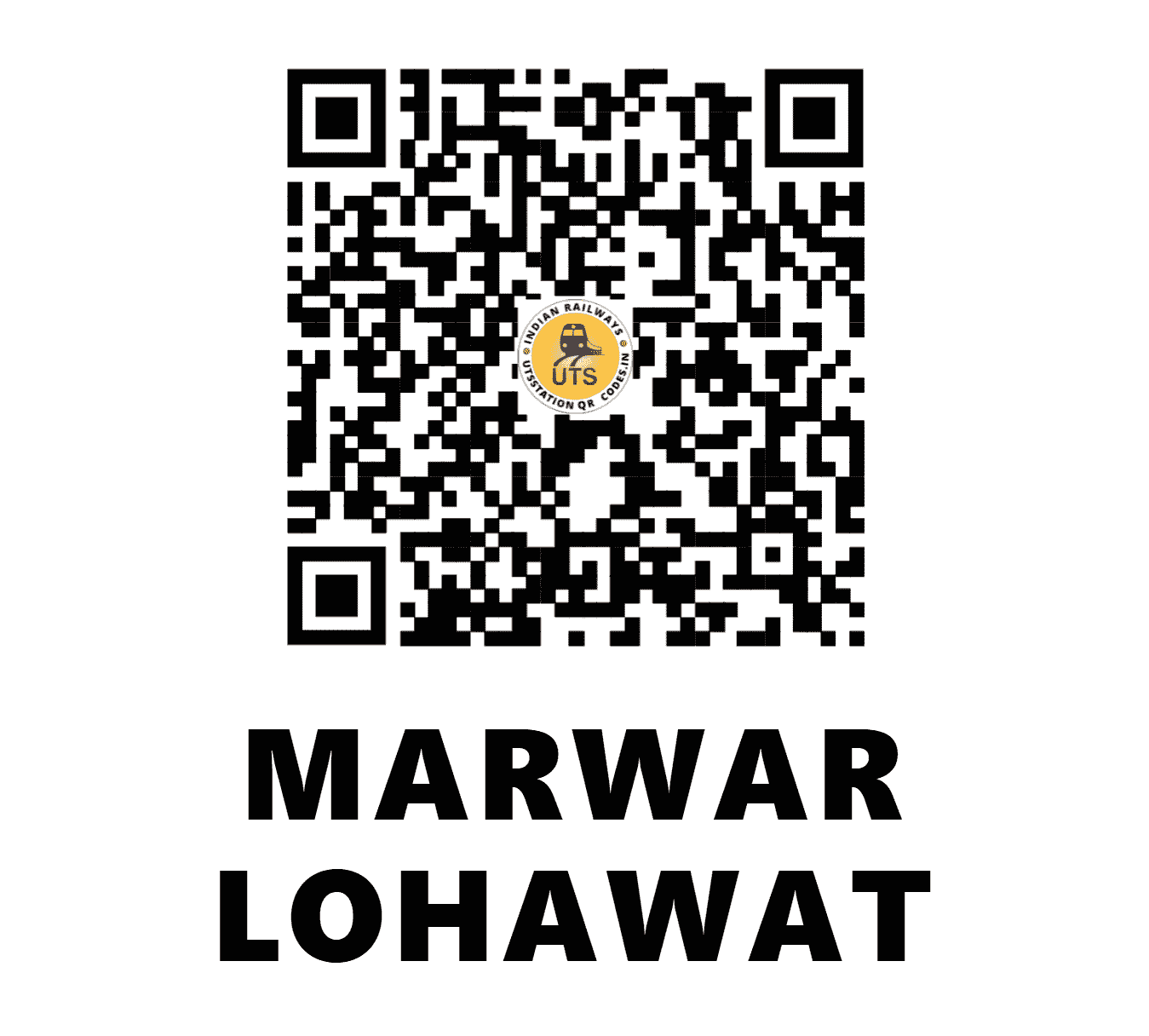 UTS QR Code for MARWAR LOHAWAT - MWT - NW (RAJASTHAN)