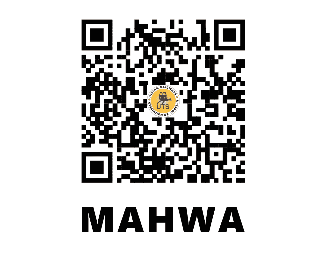 UTS QR Code for MAHWA - MWW - NW (RAJASTHAN)