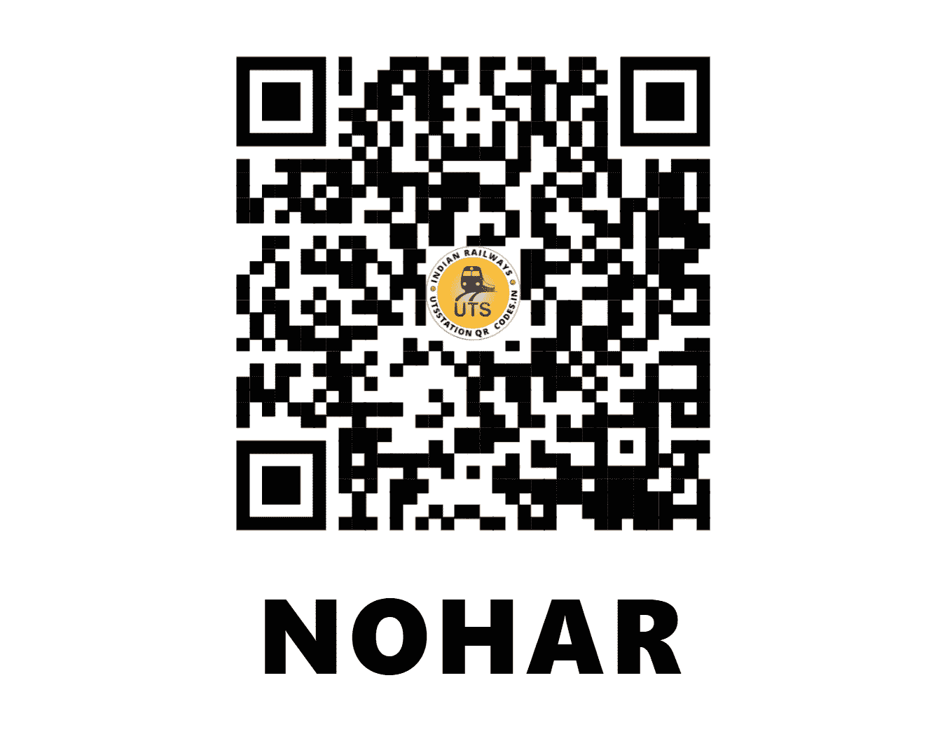 UTS QR Code for NOHAR - NHR - NW (RAJASTHAN)