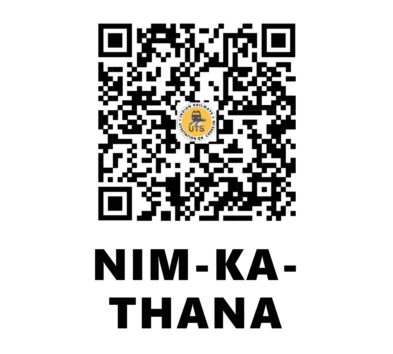 UTS QR Code for NIM-KA-THANA - NMK - NW (RAJASTHAN)