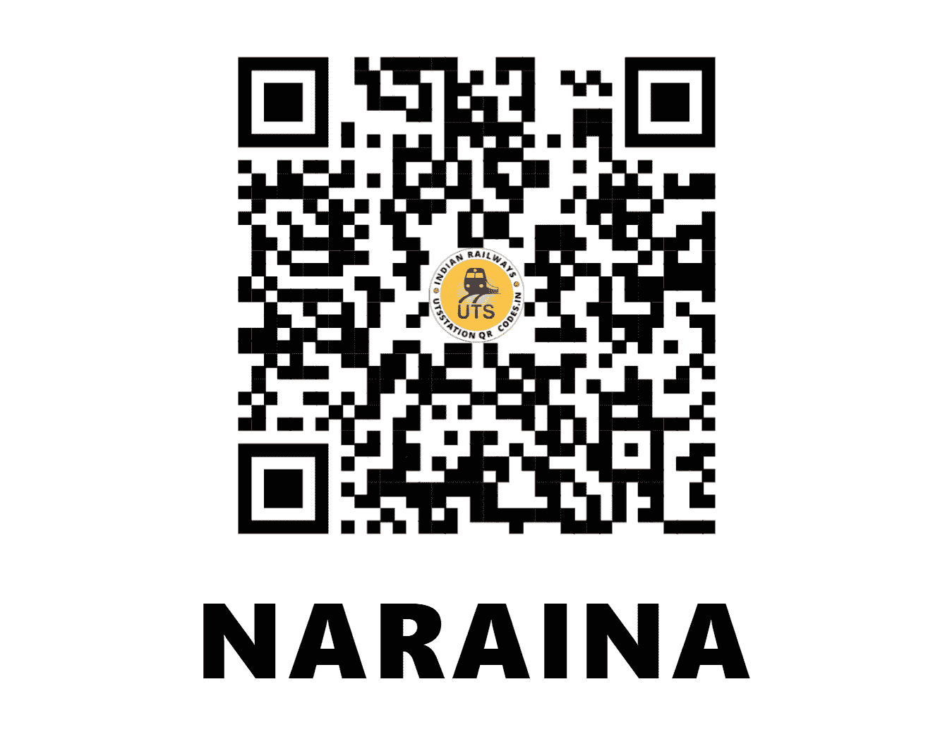 UTS QR Code for NARAINA - NRI - NW (RAJASTHAN)