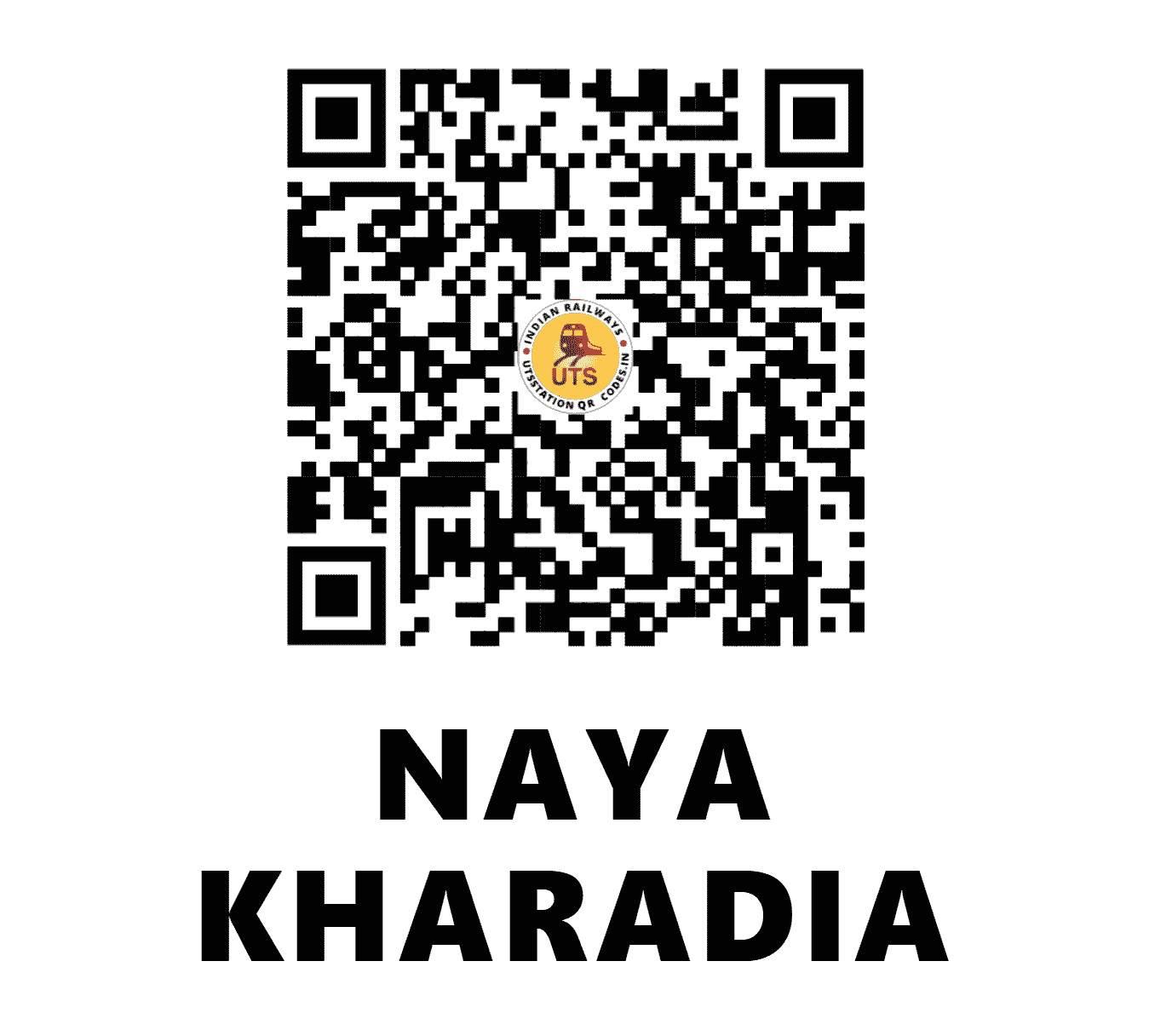 UTS QR Code for NAYA KHARADIA - NYK - NW (RAJASTHAN)