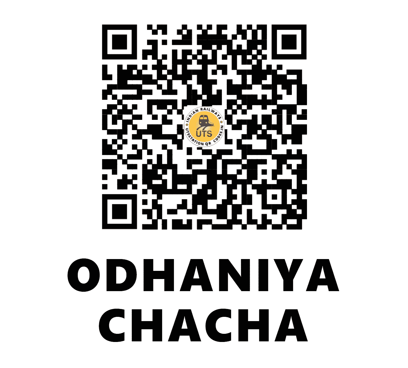 UTS QR Code for ODHANIYA CHACHA - OCH - NW (RAJASTHAN)