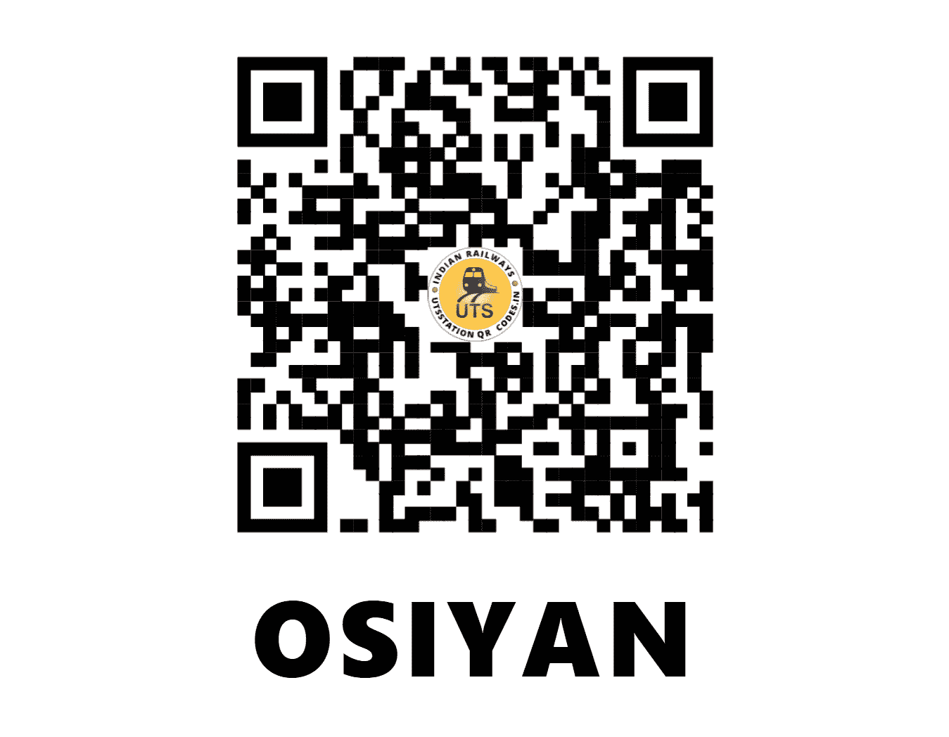 UTS QR Code for OSIYAN - OSN - NW (RAJASTHAN)