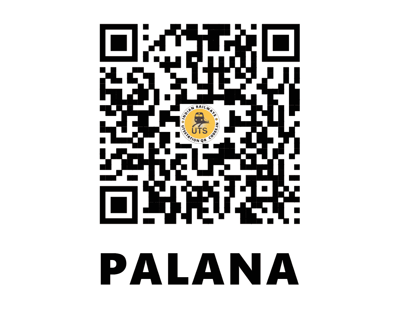 UTS QR Code for PALANA - PAE - NW (RAJASTHAN)