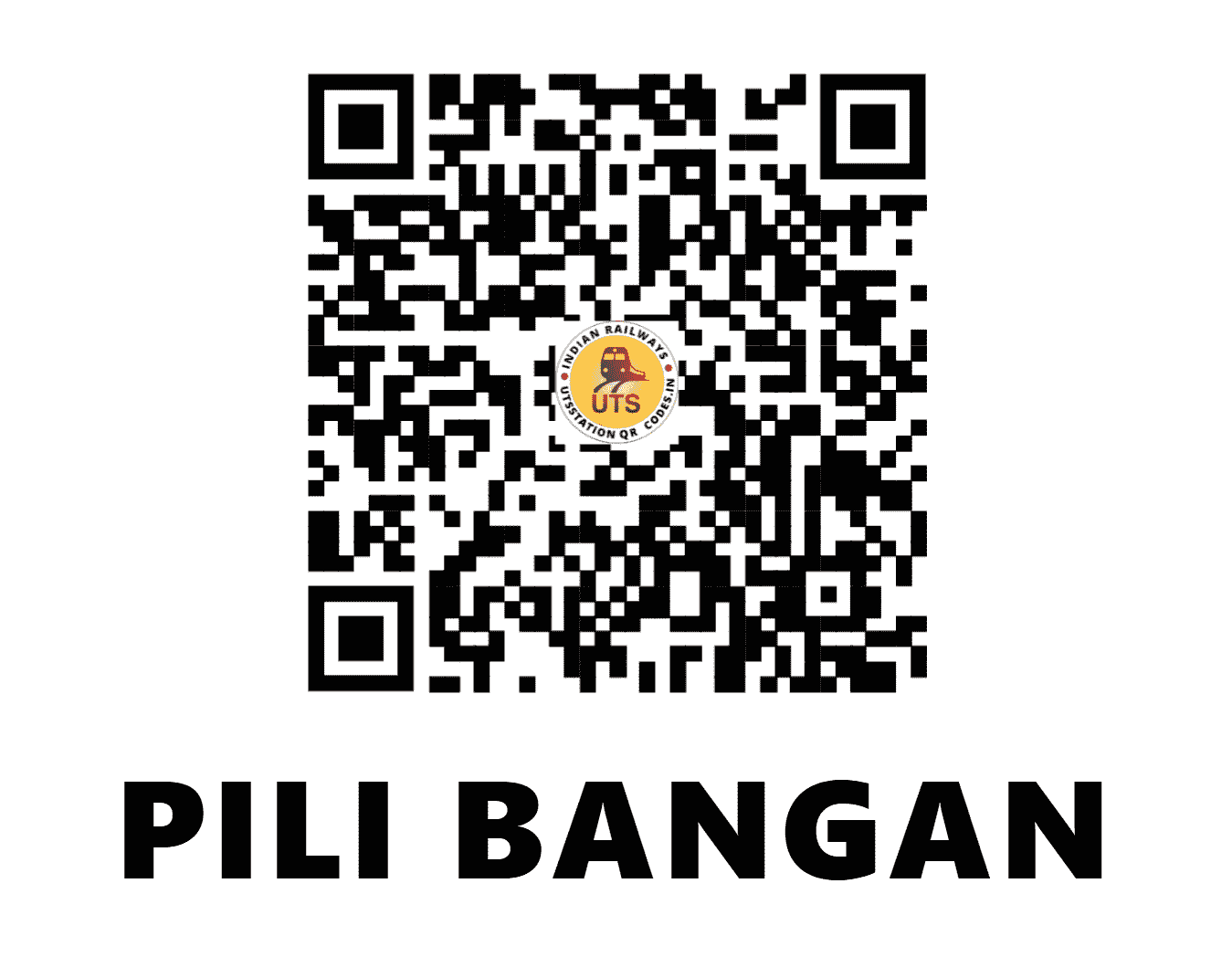 UTS QR Code for PILI BANGAN - PGK - NW (RAJASTHAN)