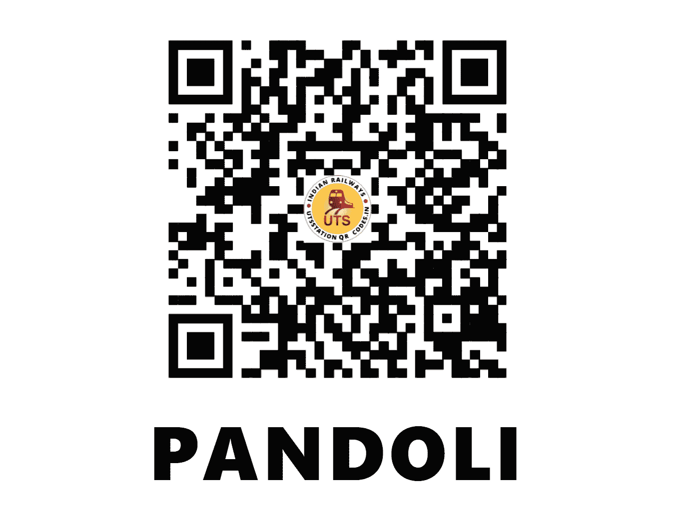 UTS QR Code for PANDOLI - PMO - NW (RAJASTHAN)