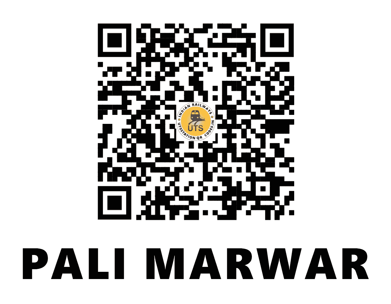 UTS QR Code for PALI MARWAR - PMY - NW (RAJASTHAN)