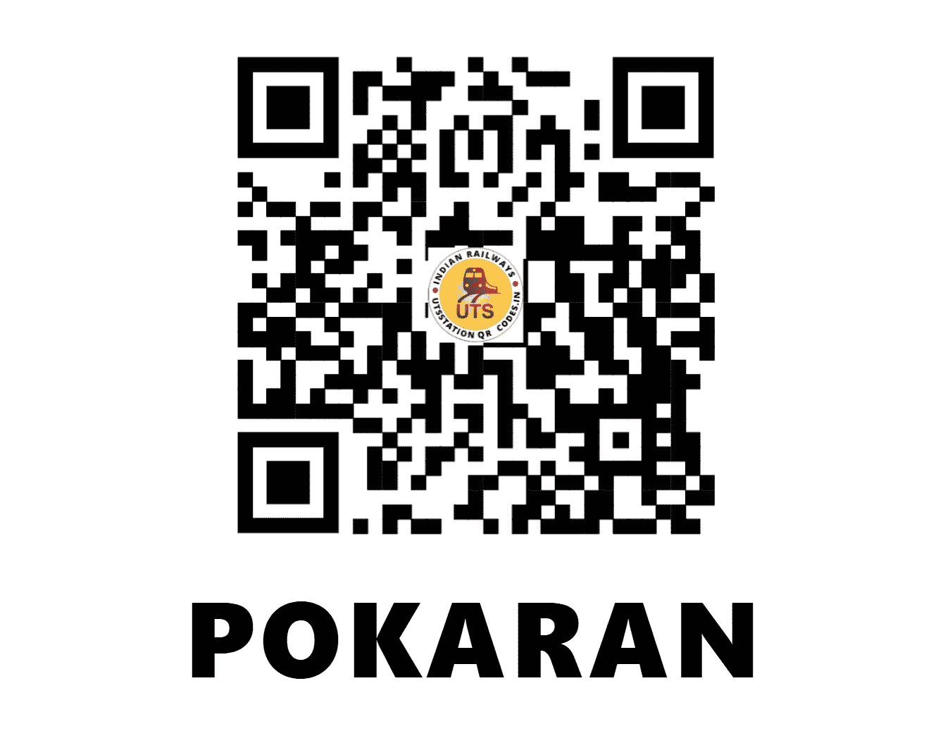 UTS QR Code for POKARAN - POK - NW (RAJASTHAN)