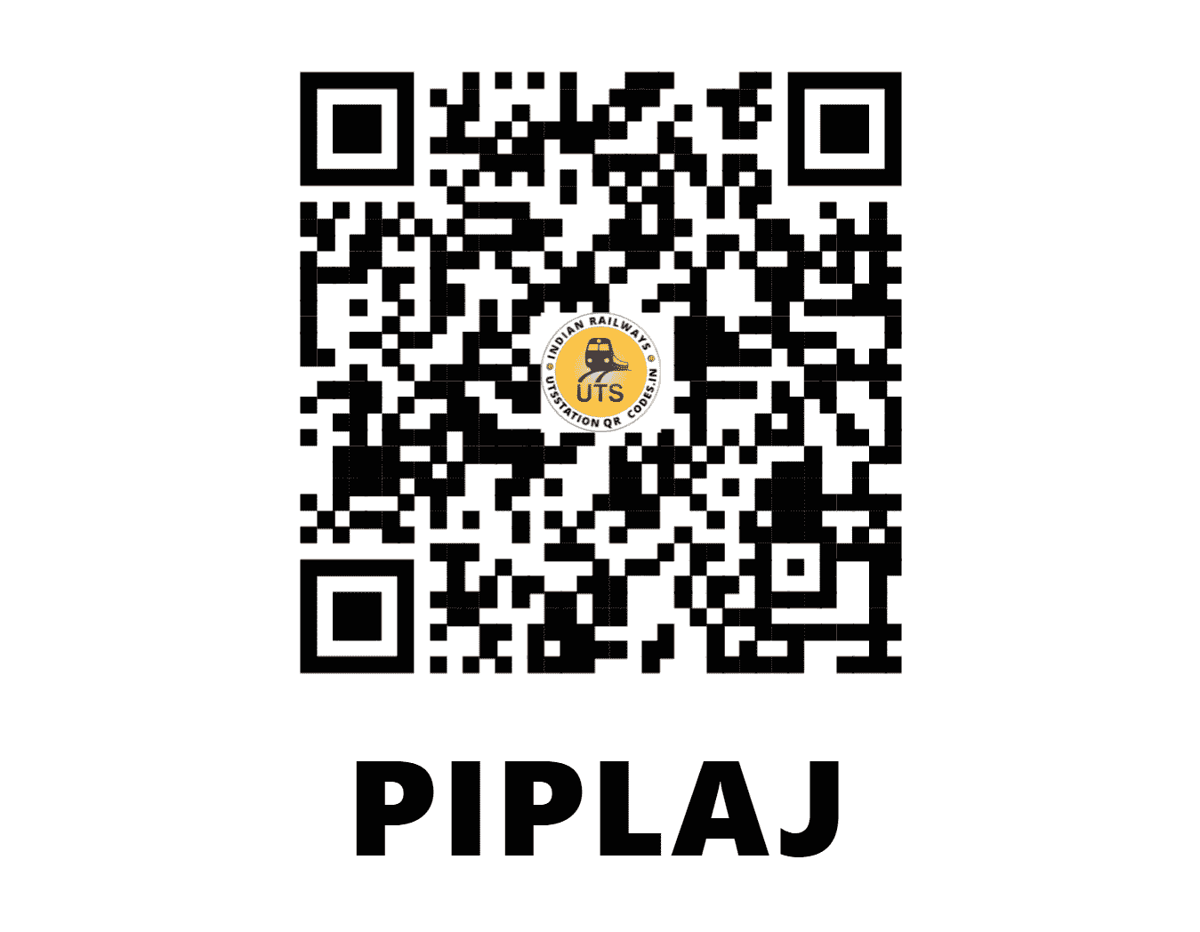 UTS QR Code for PIPLAJ - PPF - NW (RAJASTHAN)