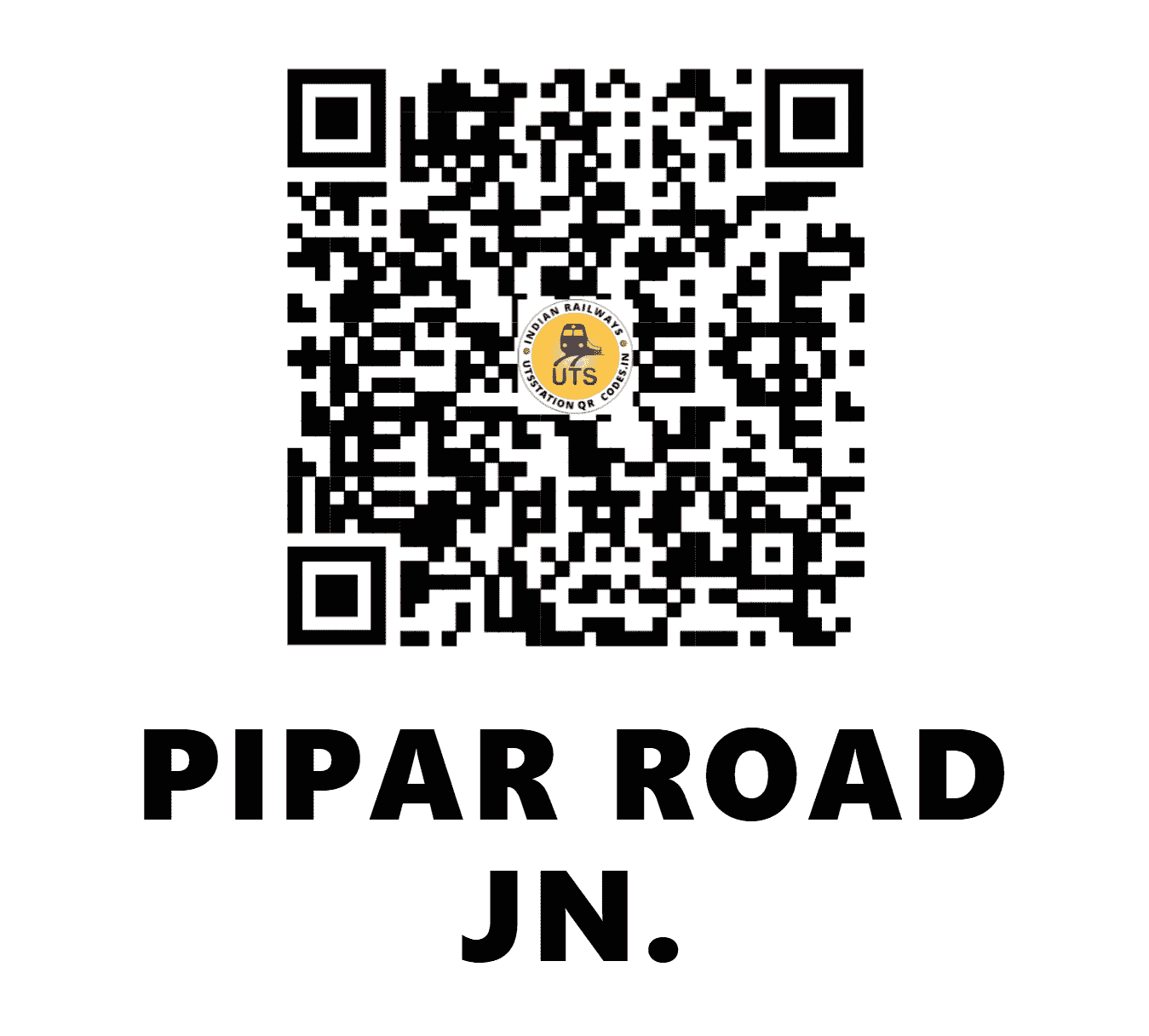 UTS QR Code for PIPAR ROAD JN. - PPR - NW (RAJASTHAN)