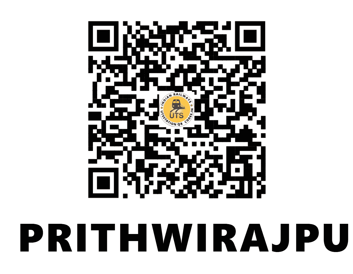 UTS QR Code for PRITHWIRAJPUR - PRUR - NW (RAJASTHAN)