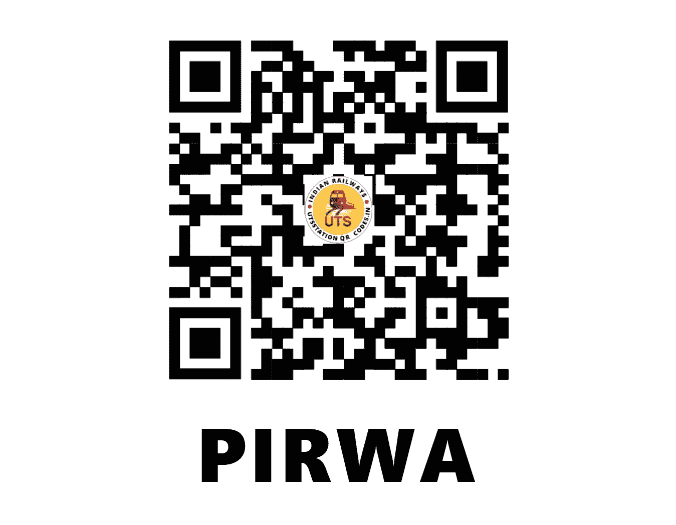 UTS QR Code for PIRWA - PW - NW (RAJASTHAN)