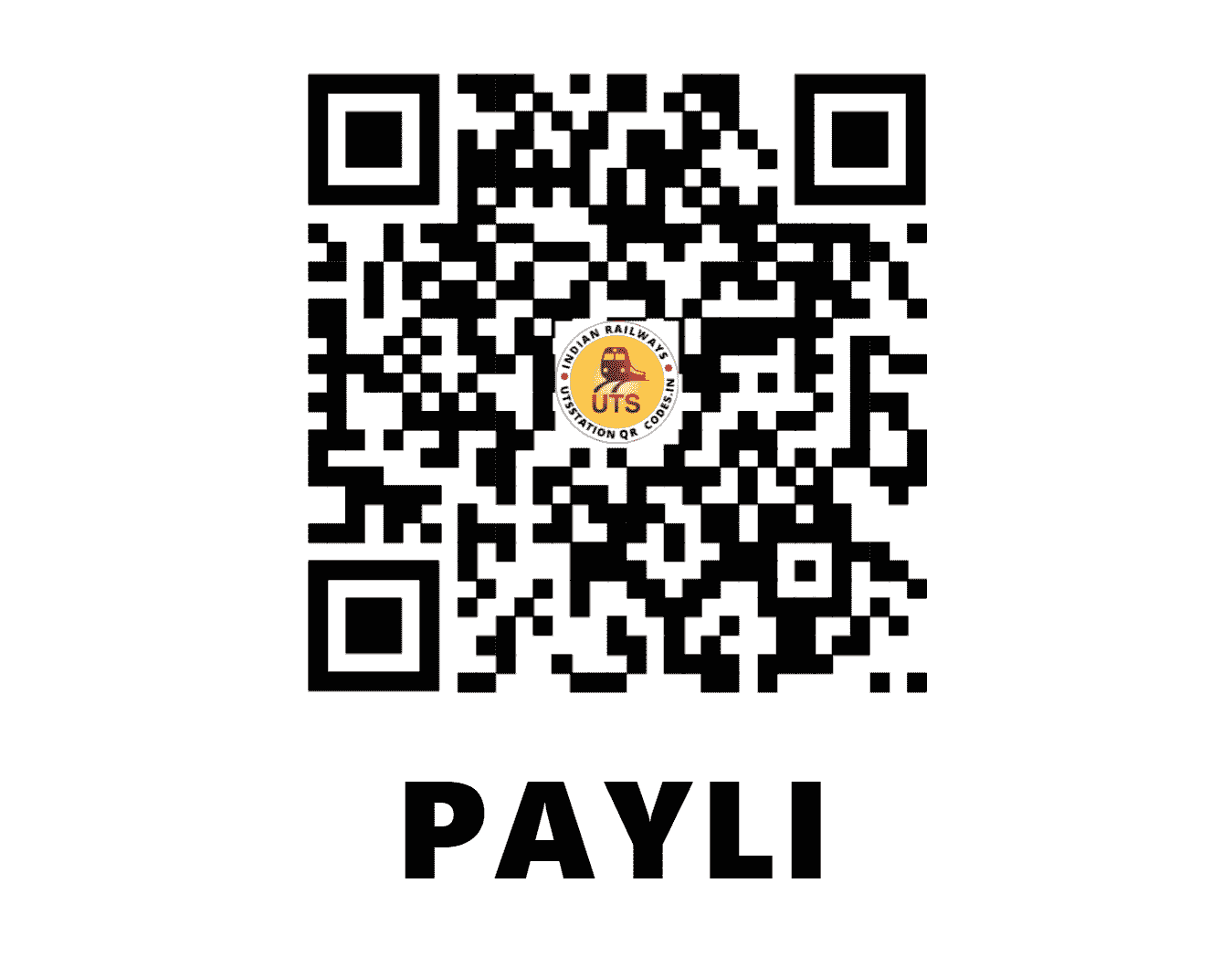 UTS QR Code for PAYLI - PYI - NW (RAJASTHAN)