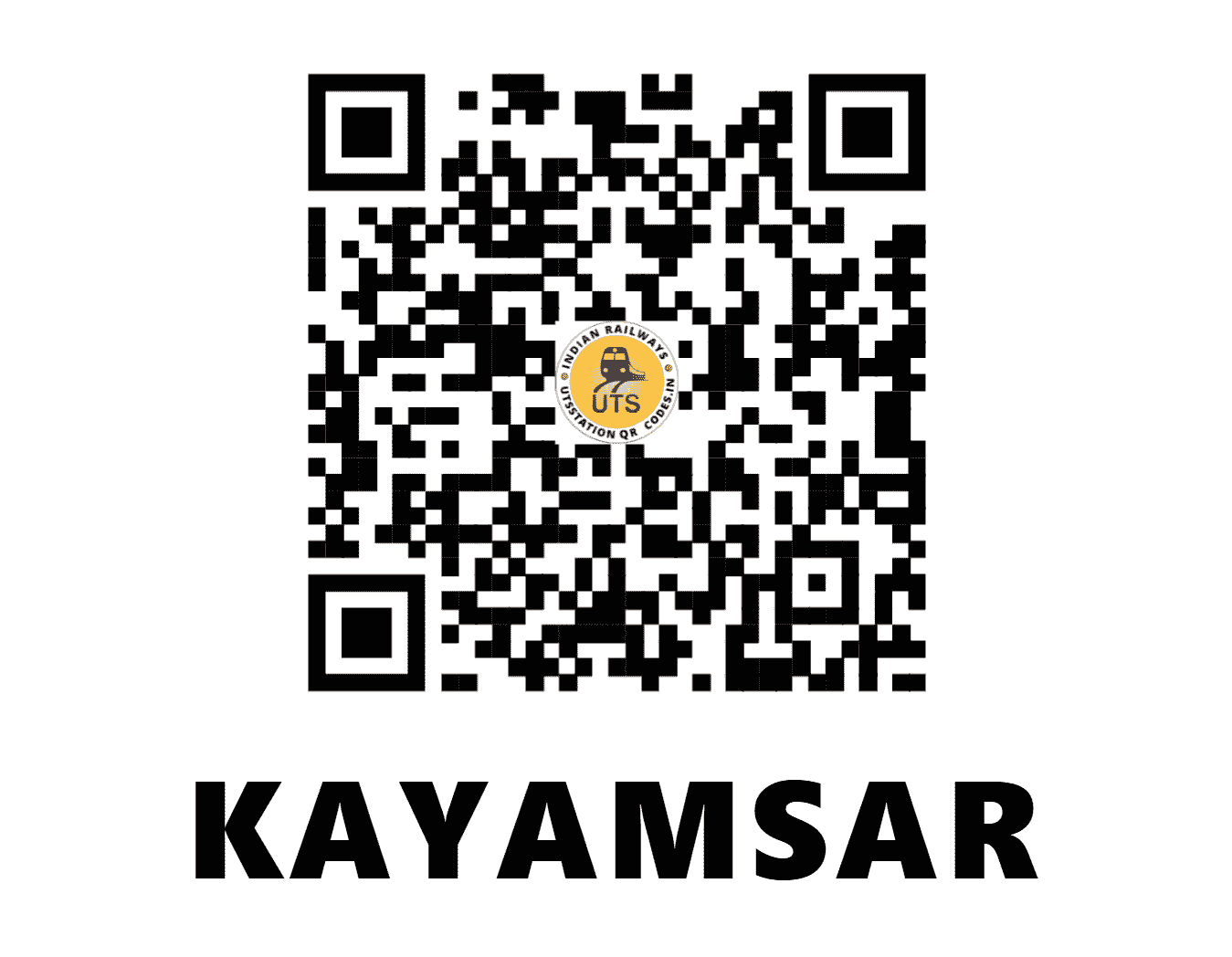 UTS QR Code for KAYAMSAR - QMRS - NW (RAJASTHAN)