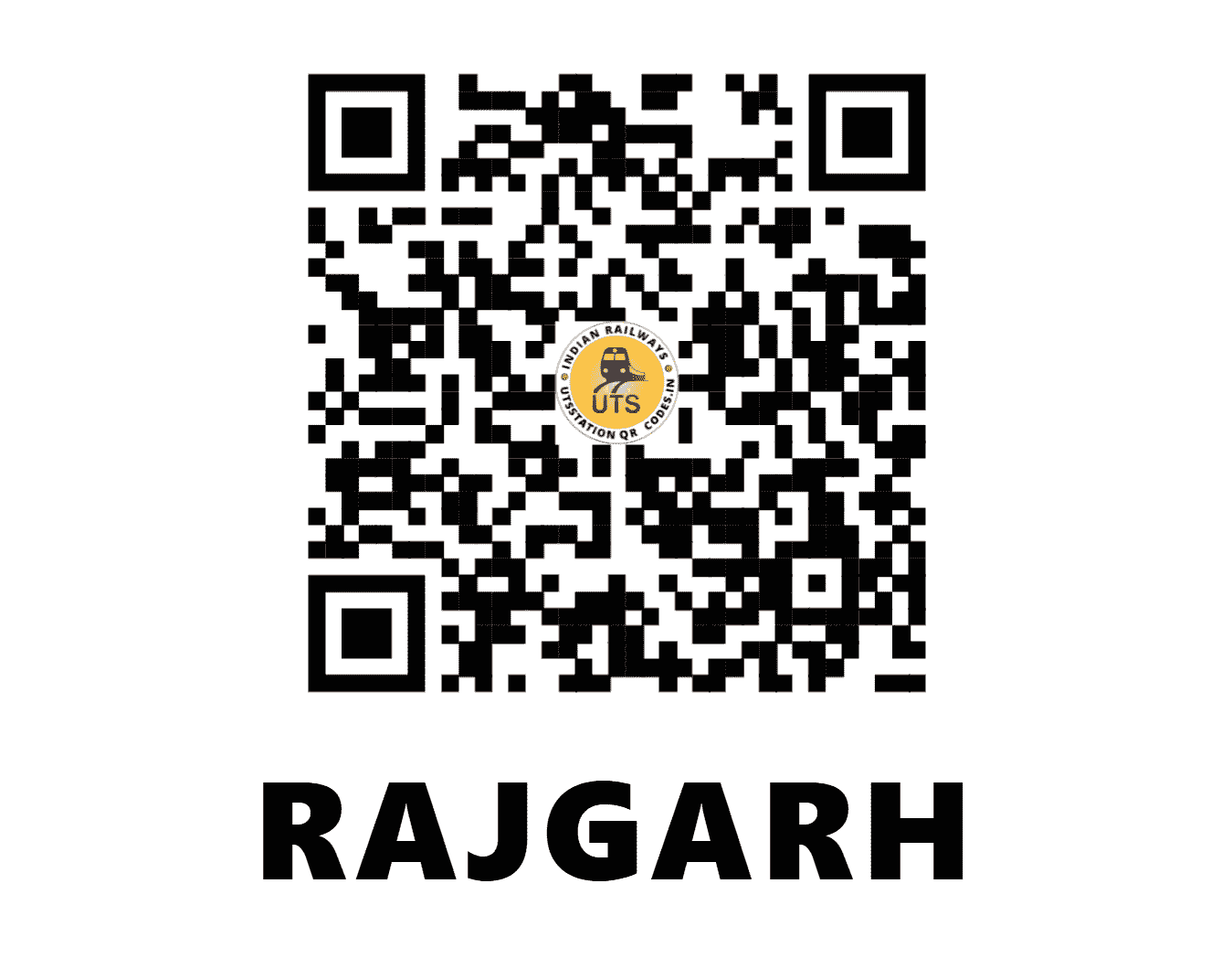 UTS QR Code for RAJGARH - RHG - NW (RAJASTHAN)