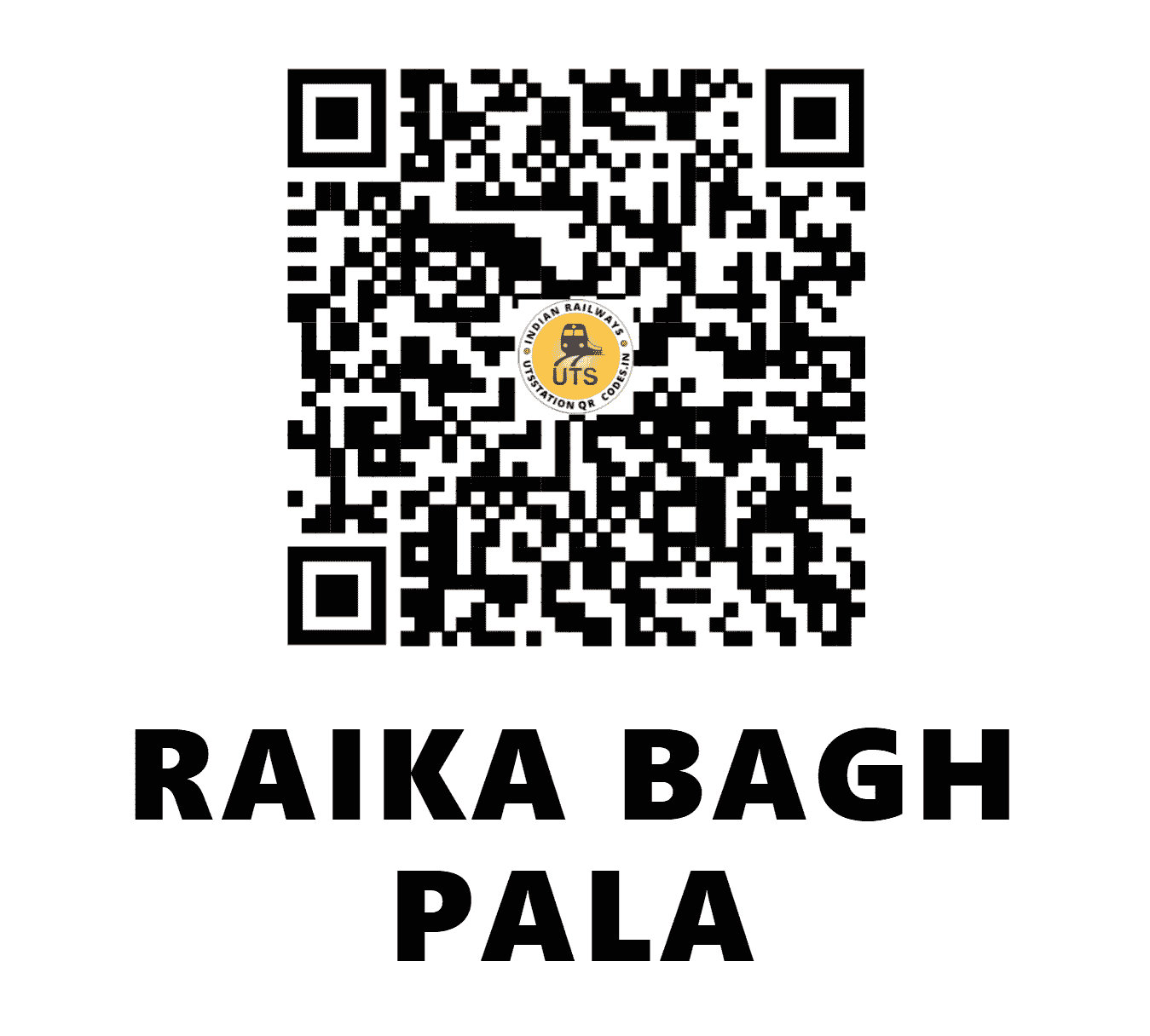 UTS QR Code for RAIKA BAGH PALA - RKB - NW (RAJASTHAN)
