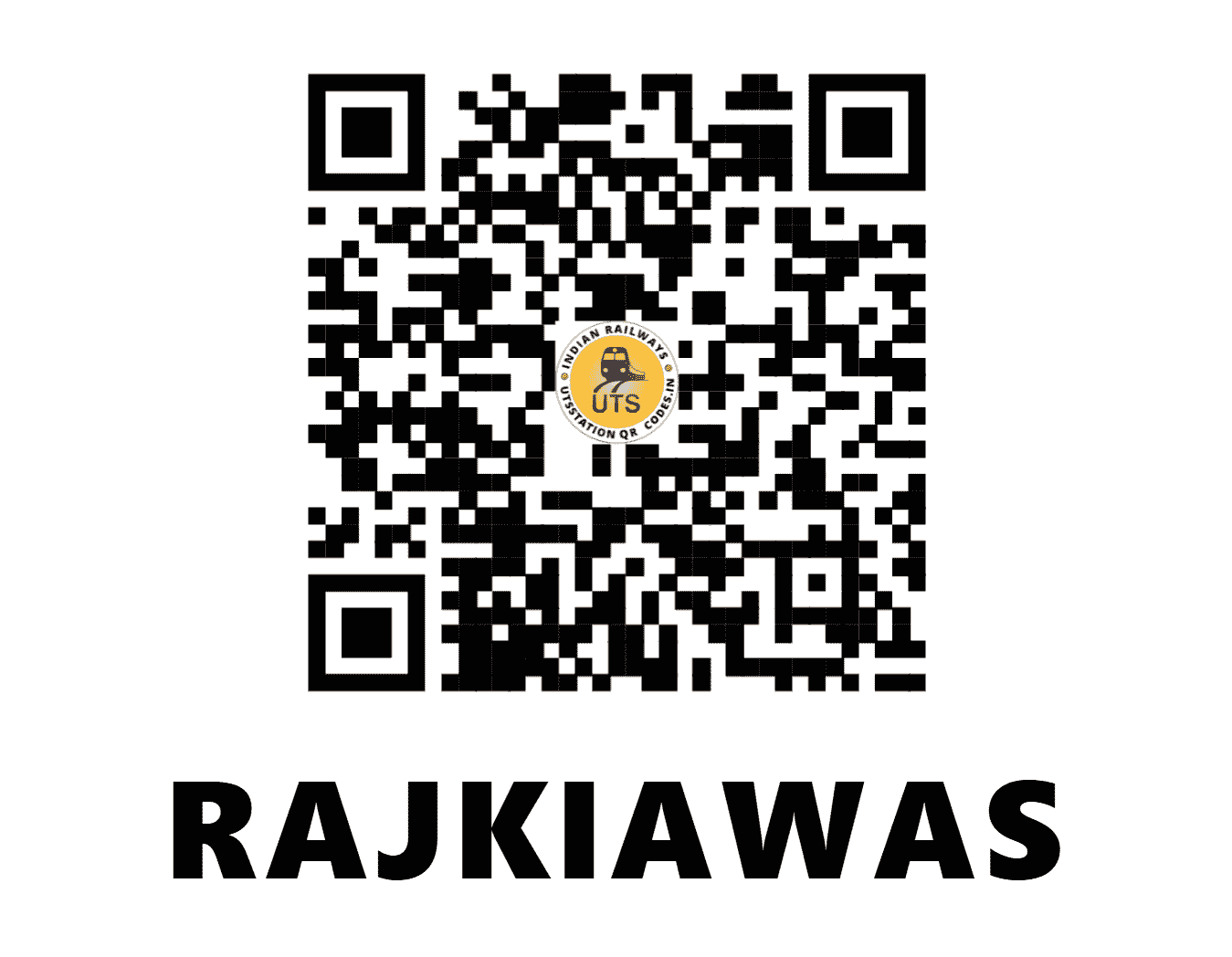 UTS QR Code for RAJKIAWAS - RKZ - NW (RAJASTHAN)