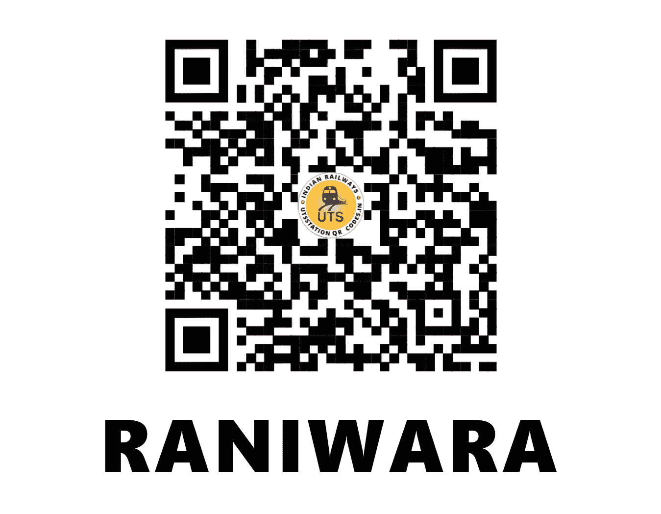 UTS QR Code for RANIWARA - RNV - NW (RAJASTHAN)