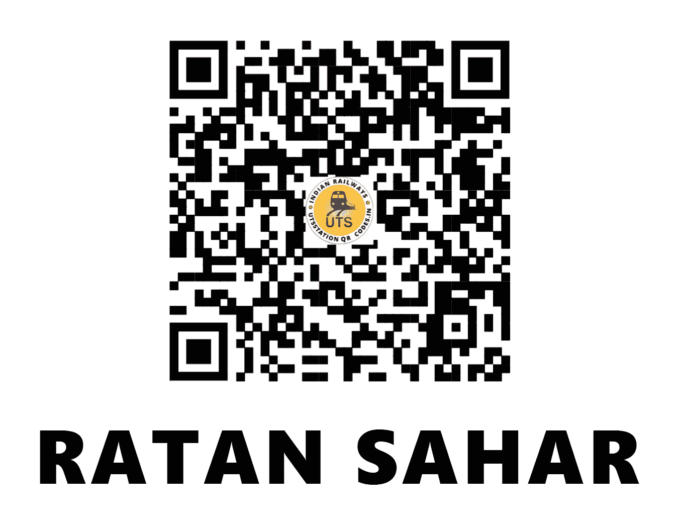 UTS QR Code for RATAN SAHAR - RSH - NW (RAJASTHAN)
