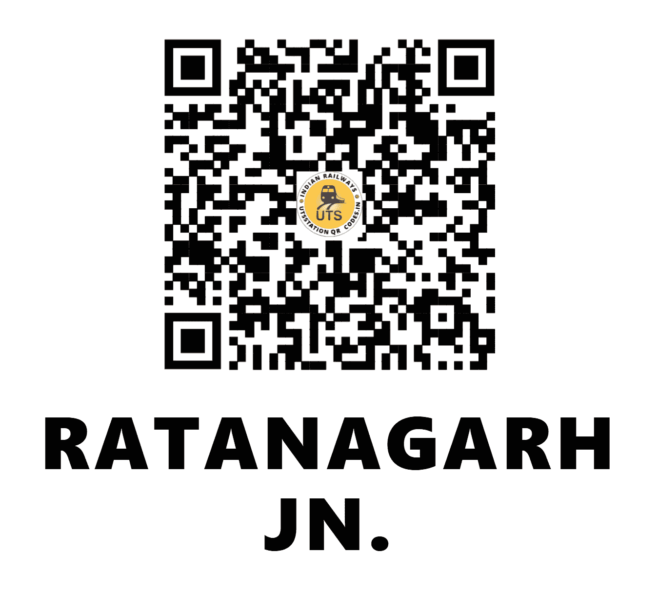 UTS QR Code for RATANAGARH JN. - RTGH - NW (RAJASTHAN)