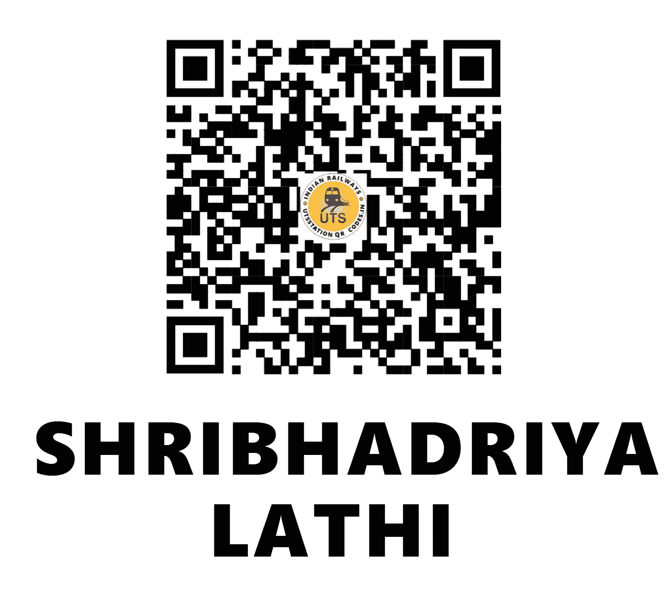 UTS QR Code for SHRIBHADRIYA LATHI - SBLT - NW (RAJASTHAN)
