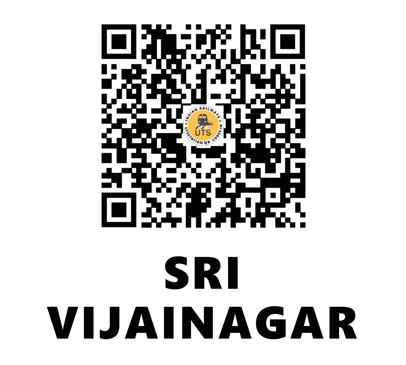 UTS QR Code for SRI VIJAINAGAR - SBNR - NW (RAJASTHAN)